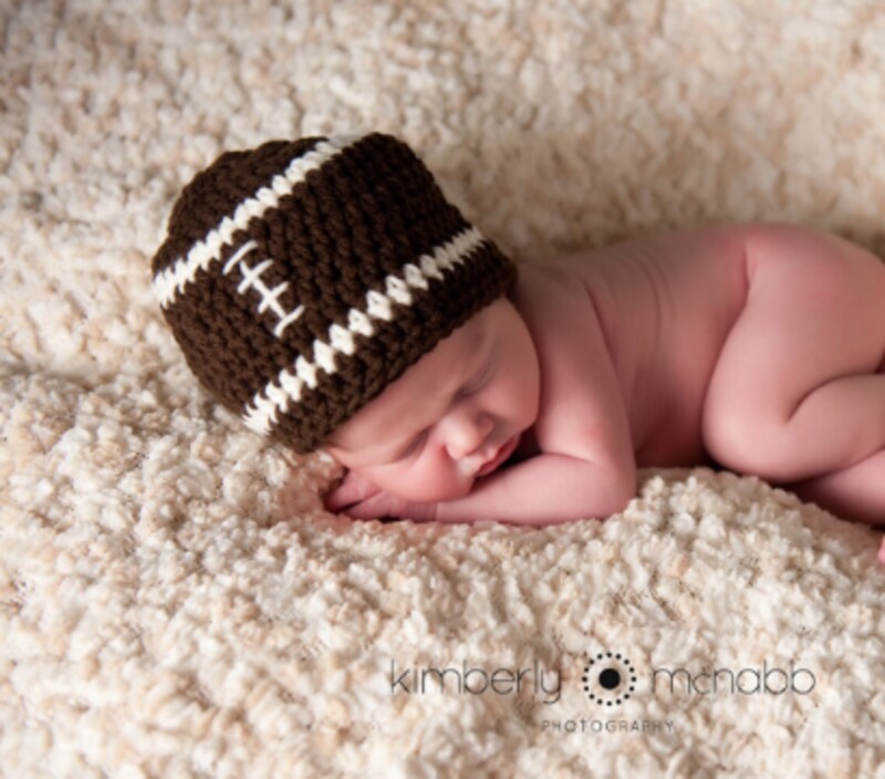 Baby Boy Football Hat Crochet Football Beanie Newborn Football Outfit Crochet Baby Hat Football Hat Newborn Football Hat MakerPlace by Michaels